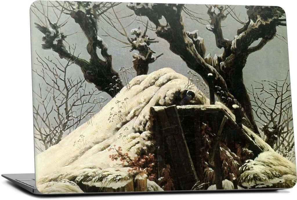 Snowy Cottage MacBook Skin
