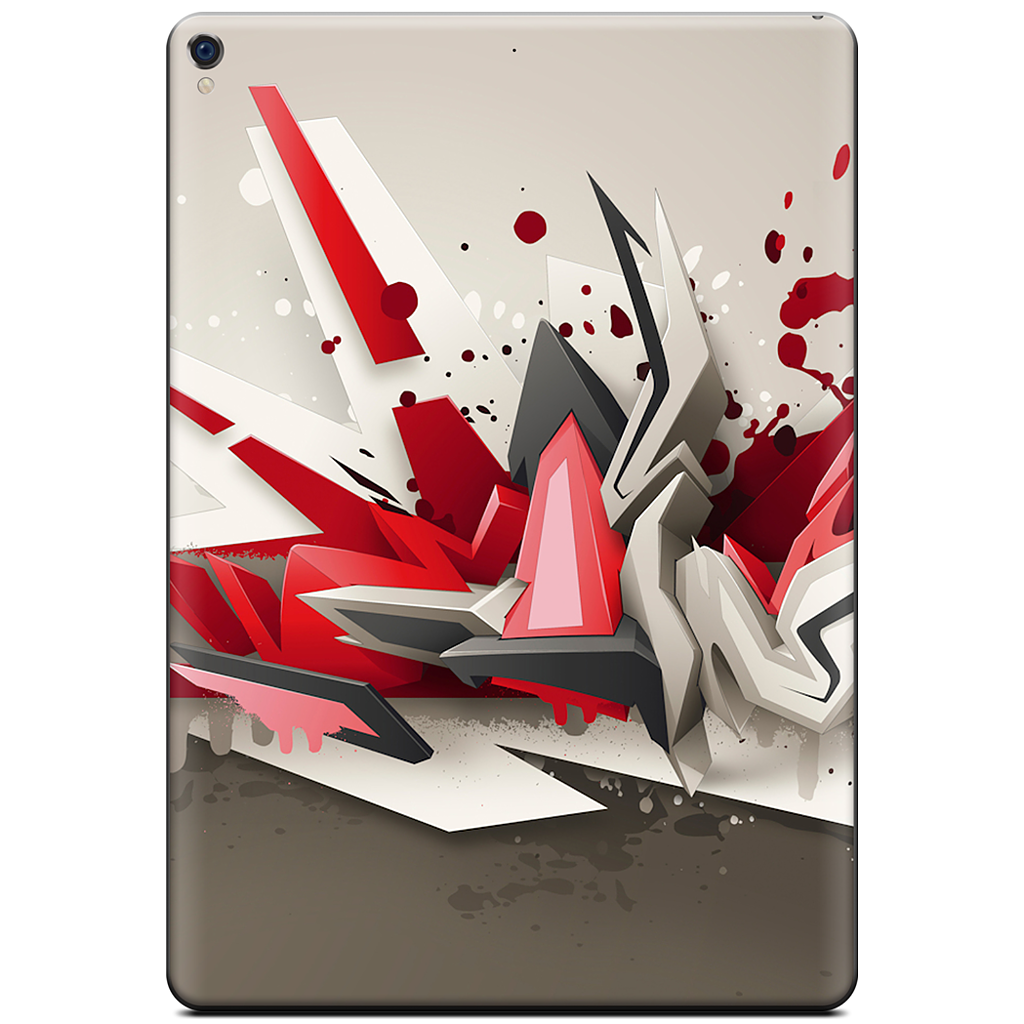 Red Metal iPad Skin