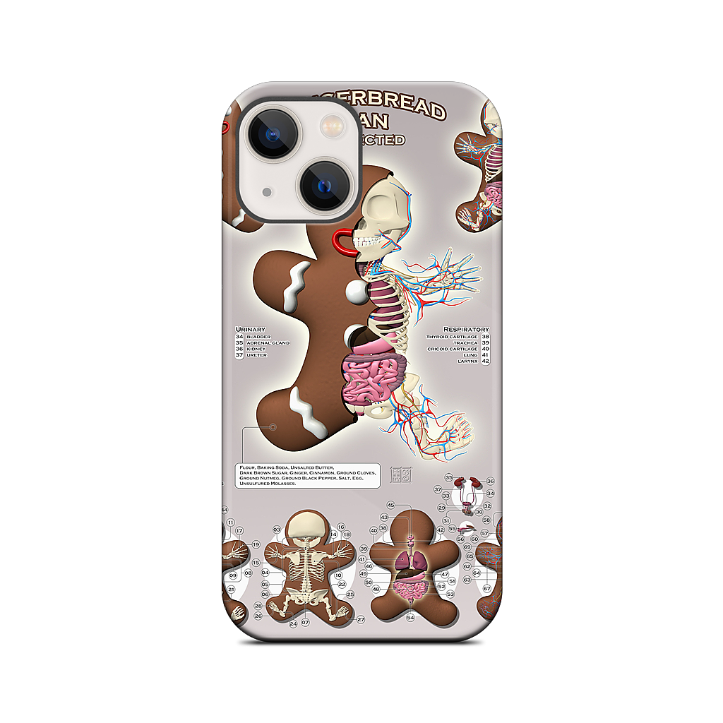 Gingerbread Man Dissected iPhone Case