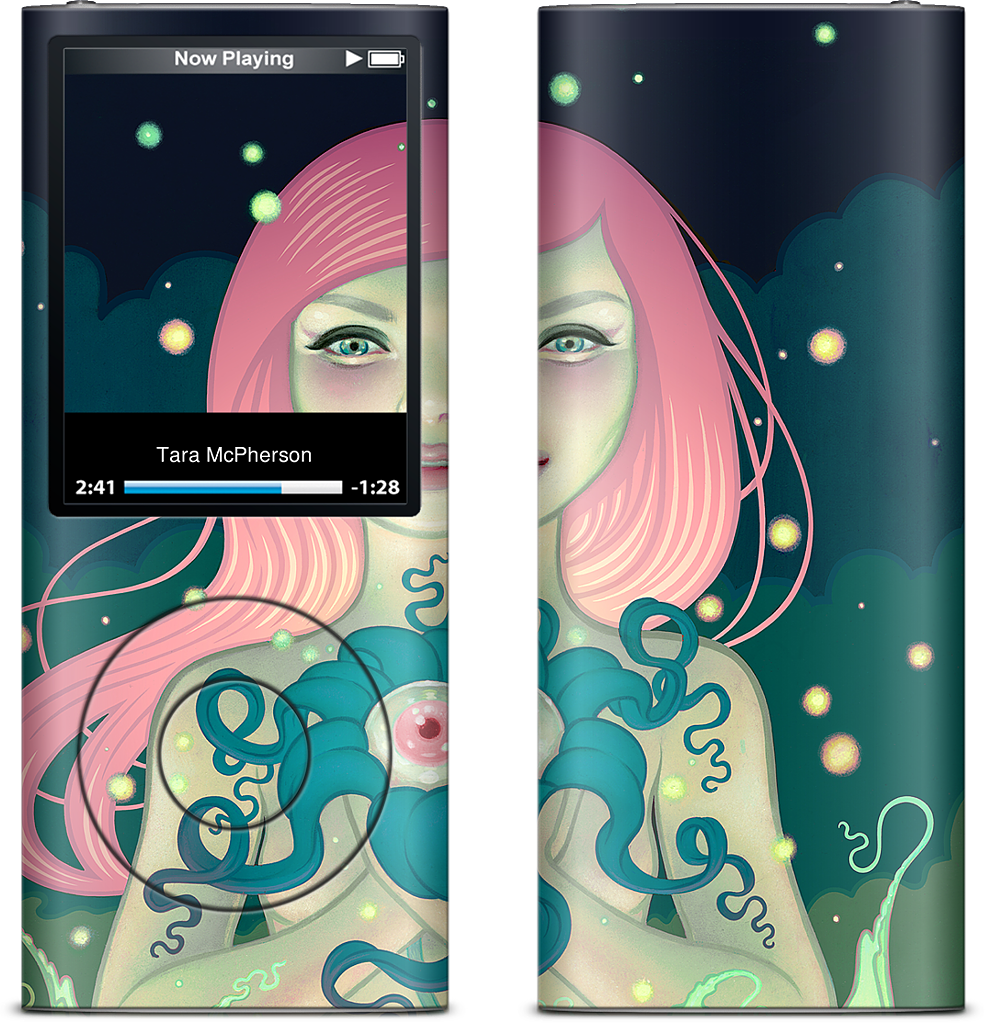 Midnight Bloom iPod Skin