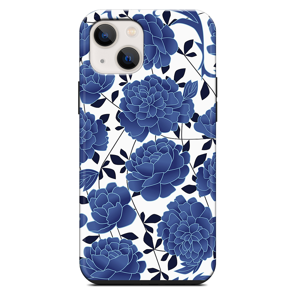 Blue flowers iPhone Case