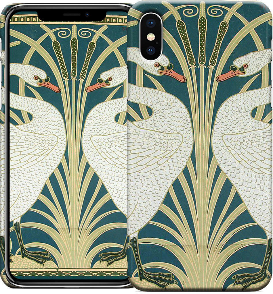 Swans and Irises iPhone Case
