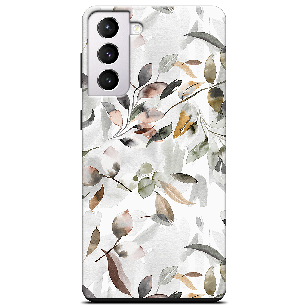 Watercolor Leaves Green Samsung Case