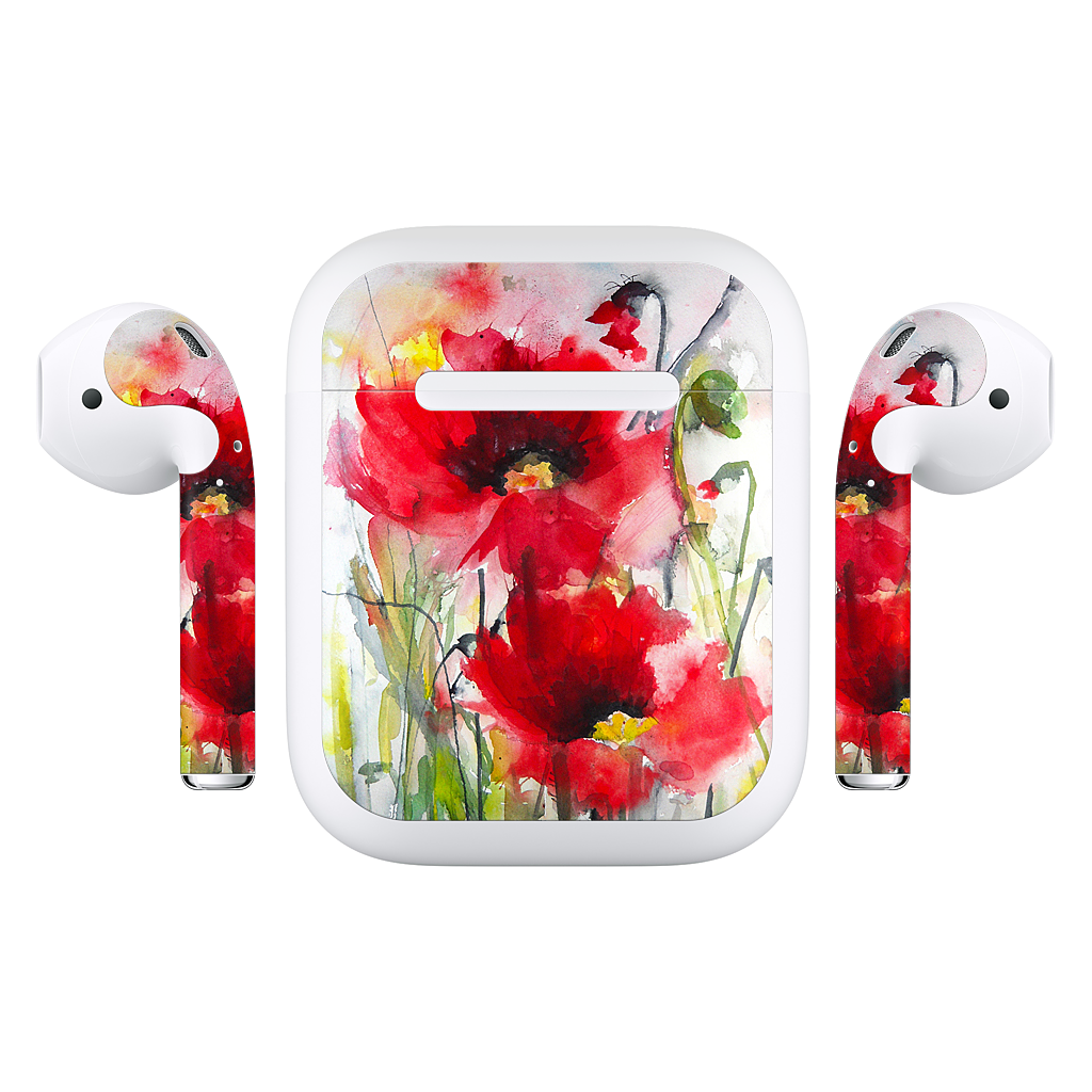 Red Poppies AirPods