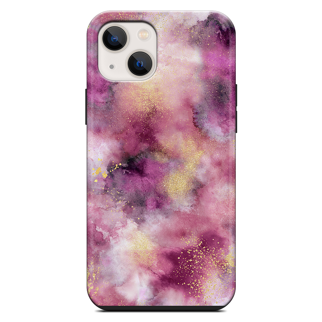 Watercolor Marble Pink Gold iPhone Case