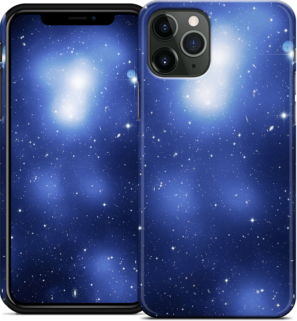 Galaxy Cluster Blue iPhone Case