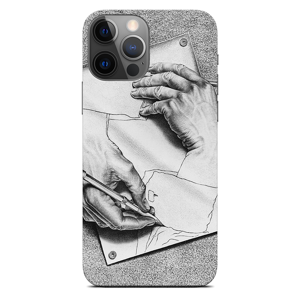 Drawing Hands iPhone Skin