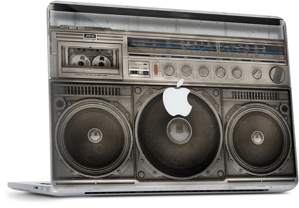 Boombox MacBook Skin
