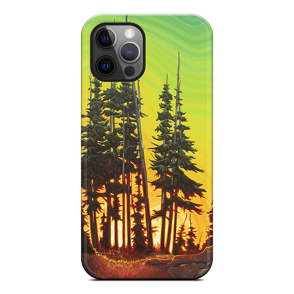 Green Skies At Night iPhone Case