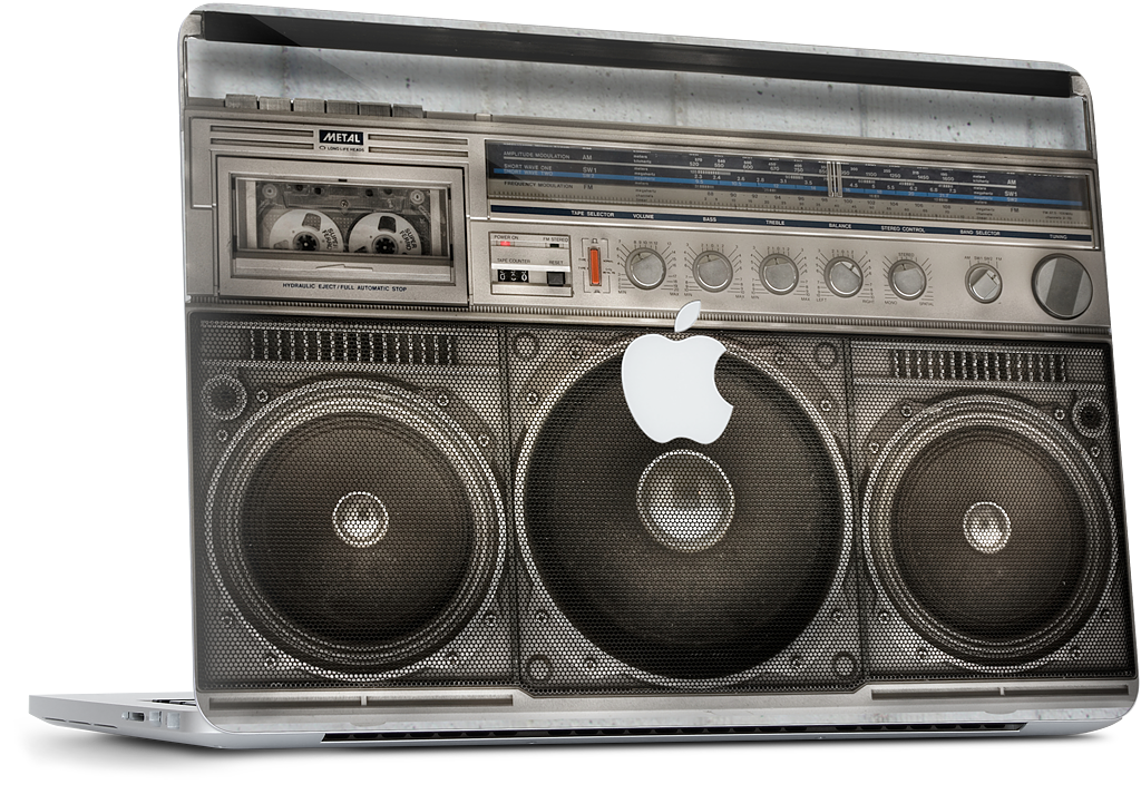 Boombox MacBook Skin