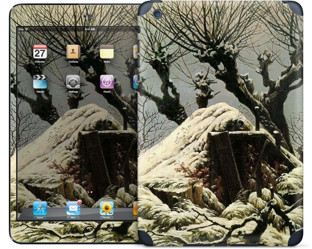 Snowy Cottage iPad Skin