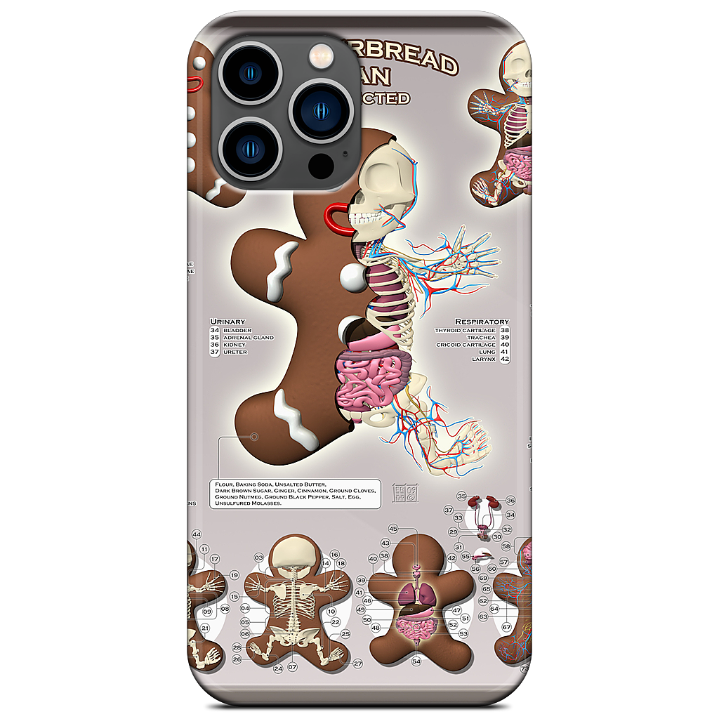 Gingerbread Man Dissected iPhone Case