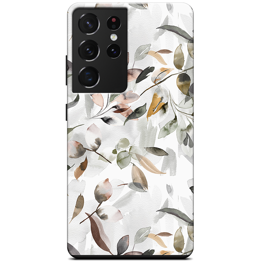 Watercolor Leaves Green Samsung Case