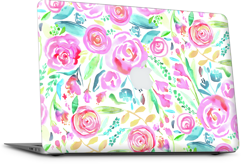 Sweet Floral Roses Pastel Bouquet MacBook Skin