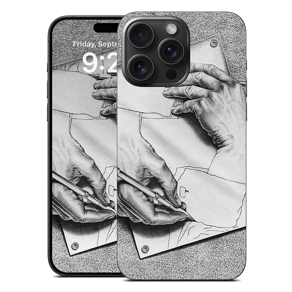 Drawing Hands iPhone Skin