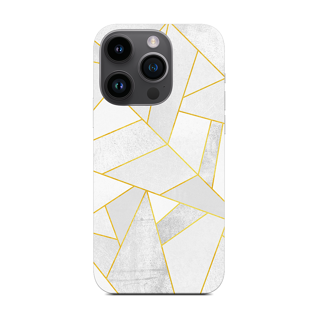 White Stone / Golden Lines iPhone Skin