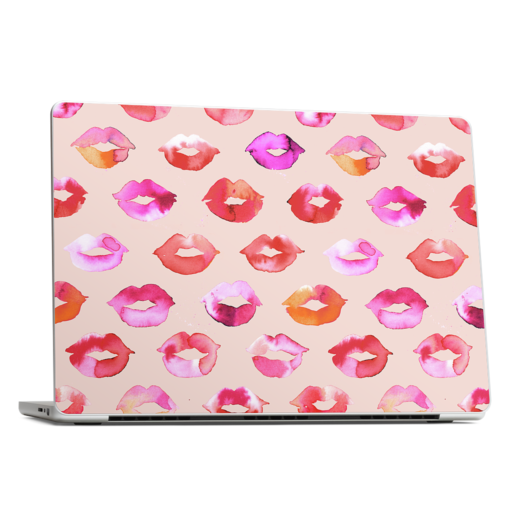 Sweet Coral Pink Lips MacBook Skin