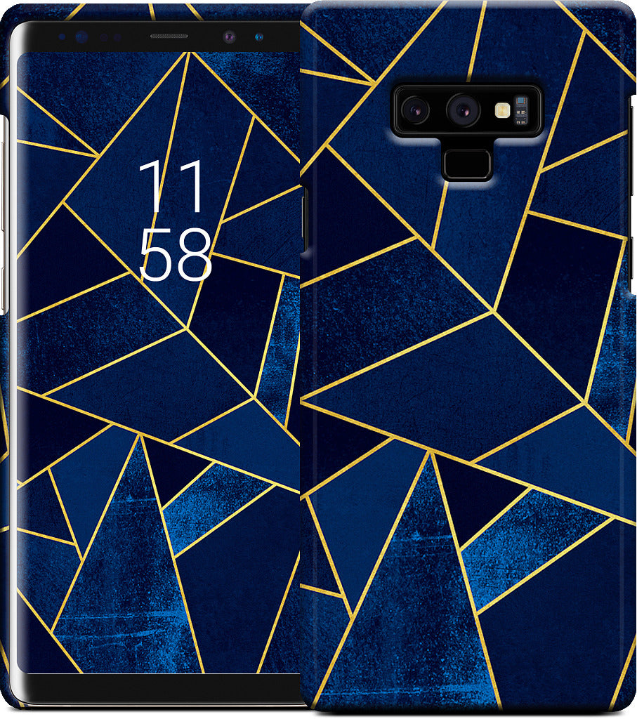 Blue Stone / Gold Lines Samsung Case