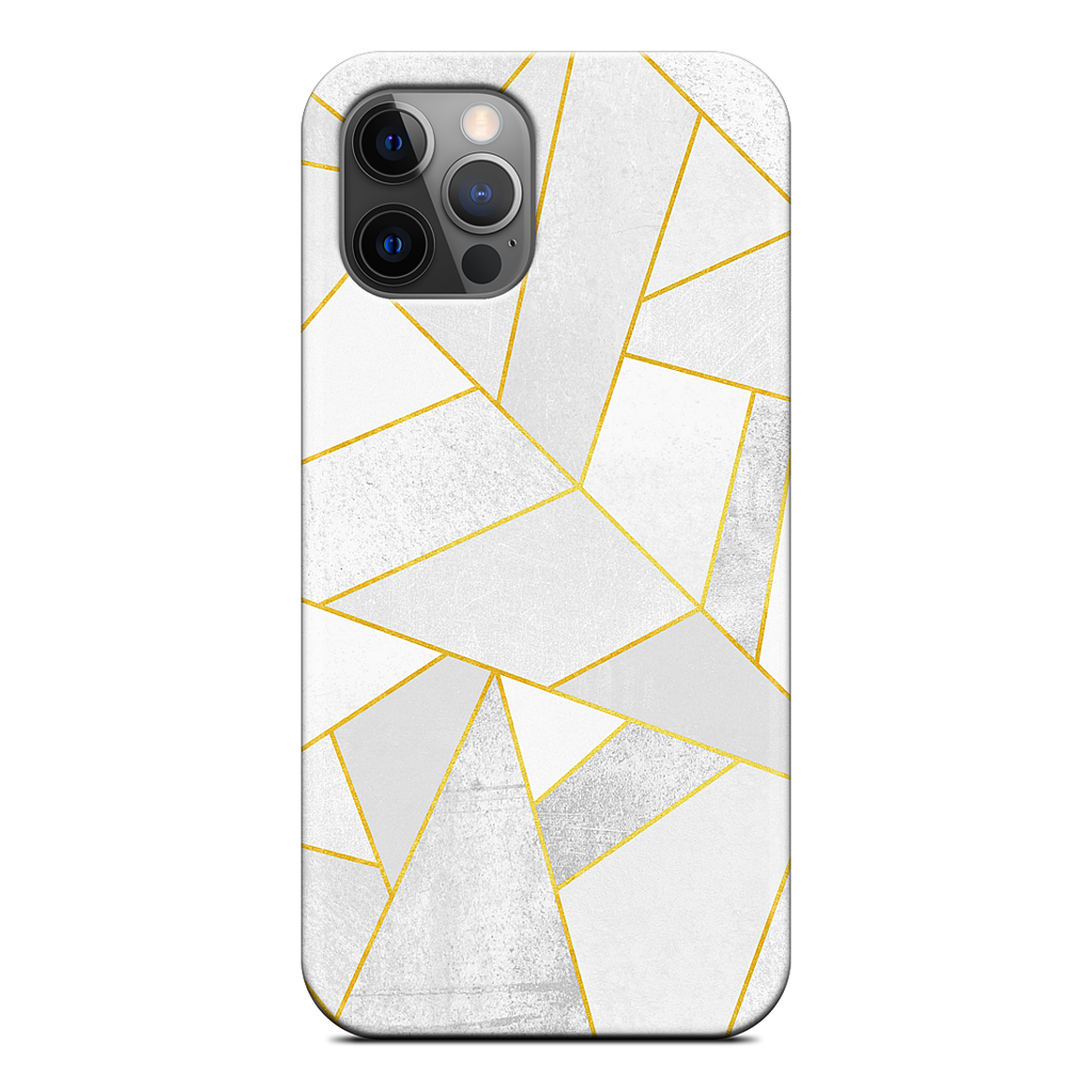 White Stone / Golden Lines iPhone Case