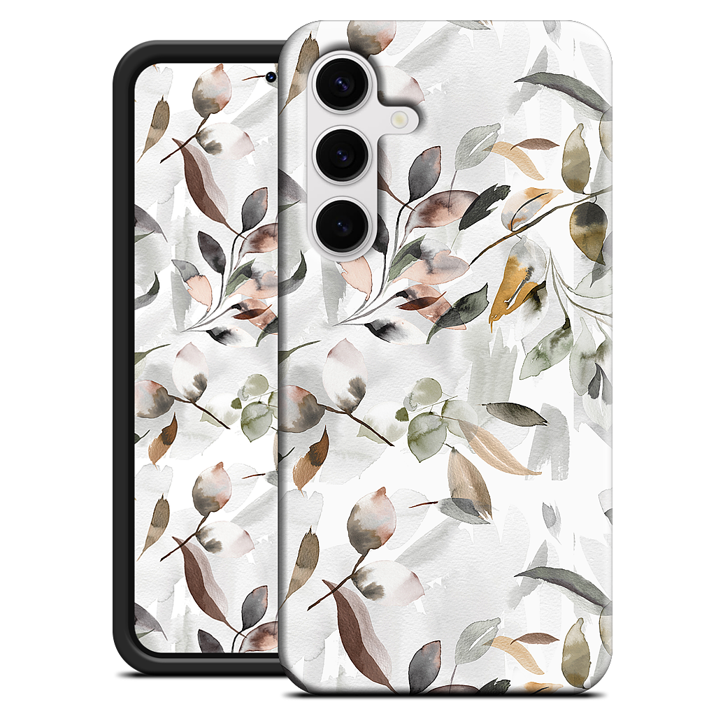 Watercolor Leaves Green Samsung Case