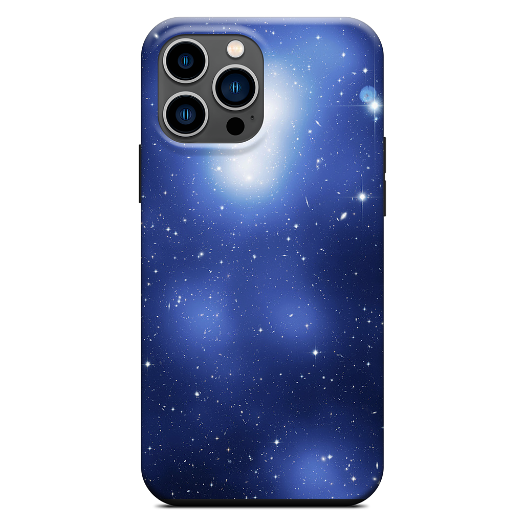 Galaxy Cluster Blue iPhone Case