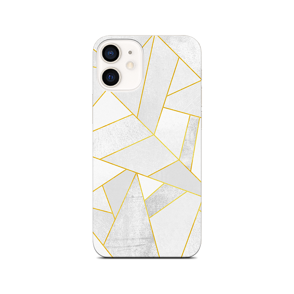 White Stone / Golden Lines iPhone Skin