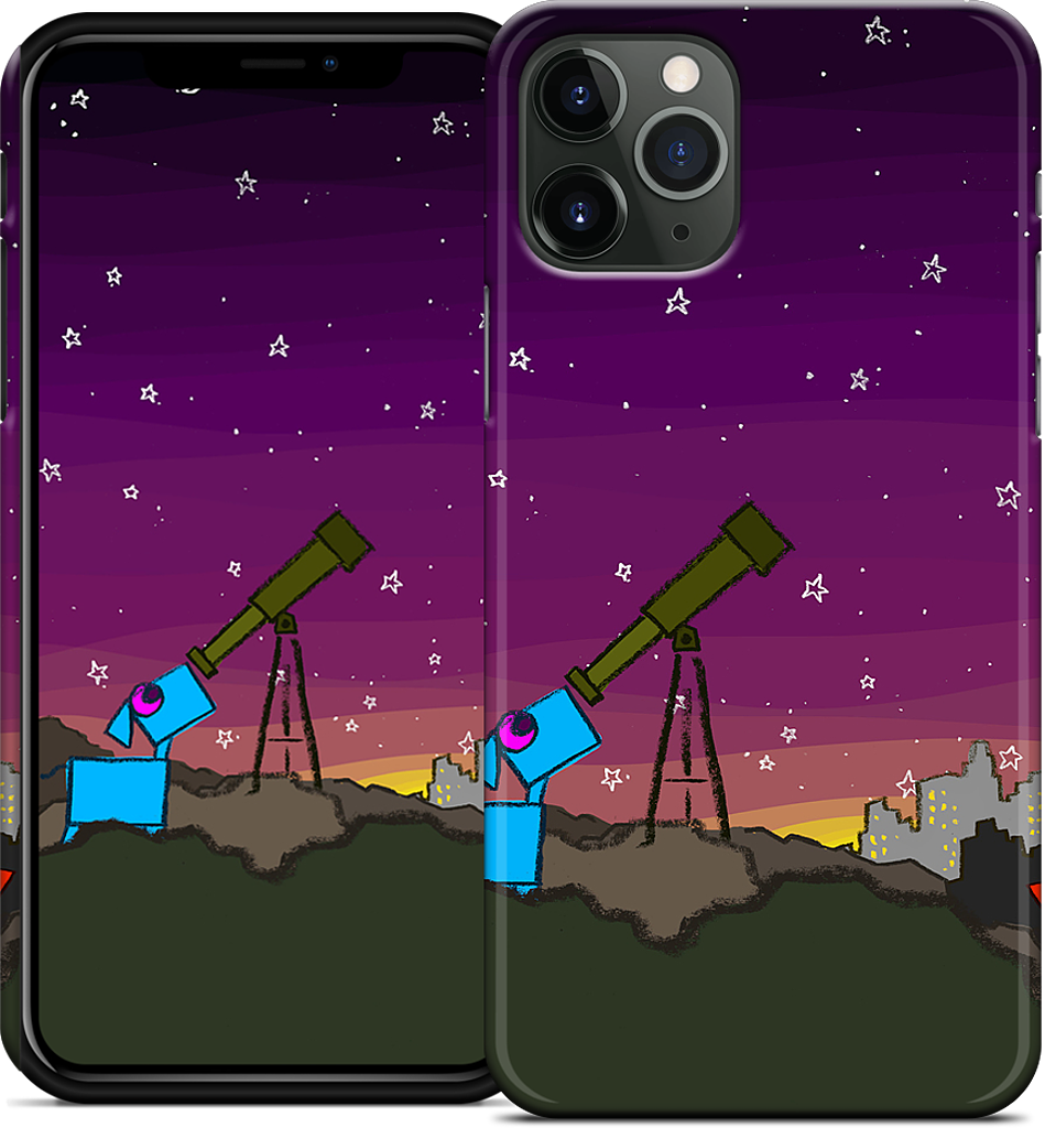 Space Dog Telescope iPhone Case