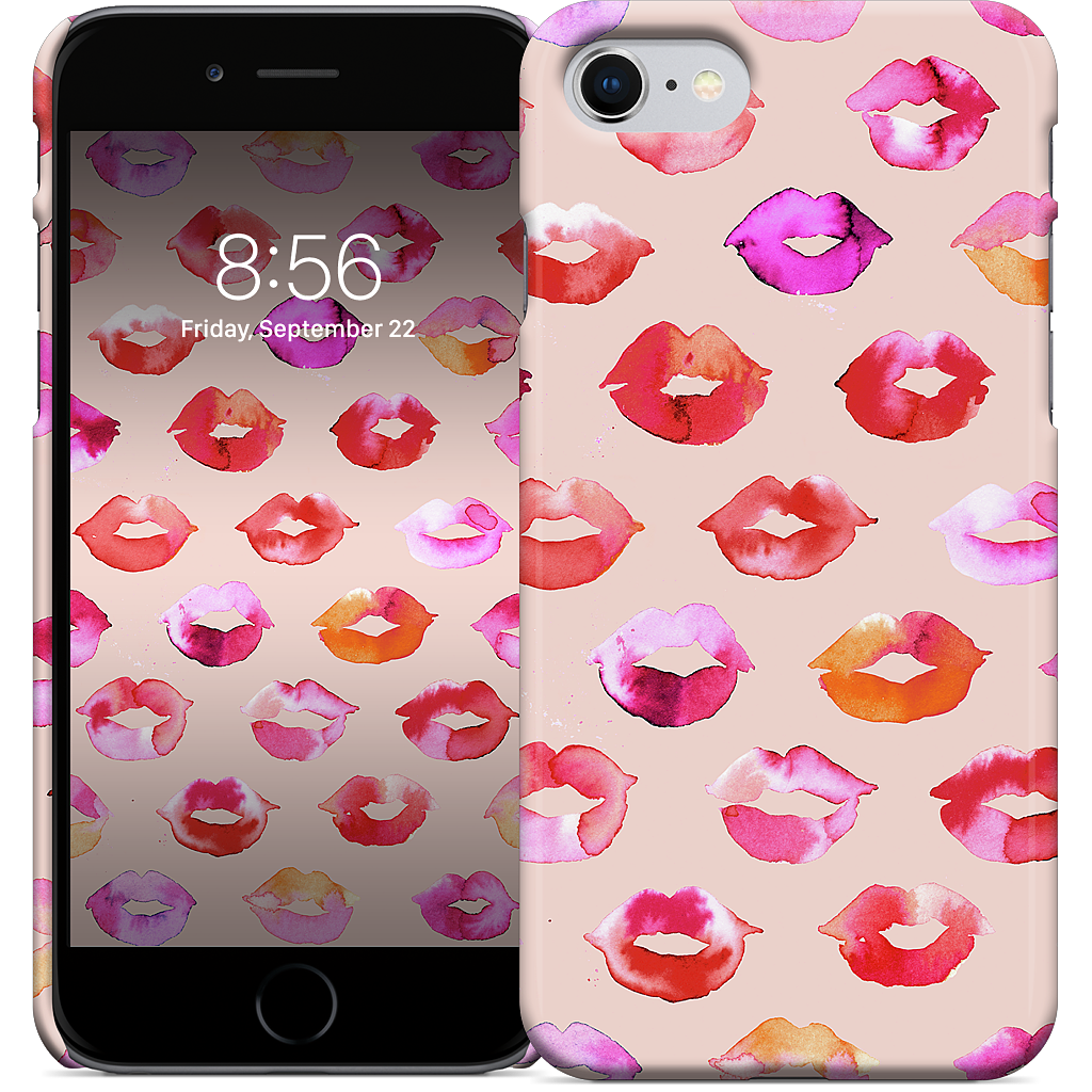 Sweet Coral Pink Lips iPhone Case