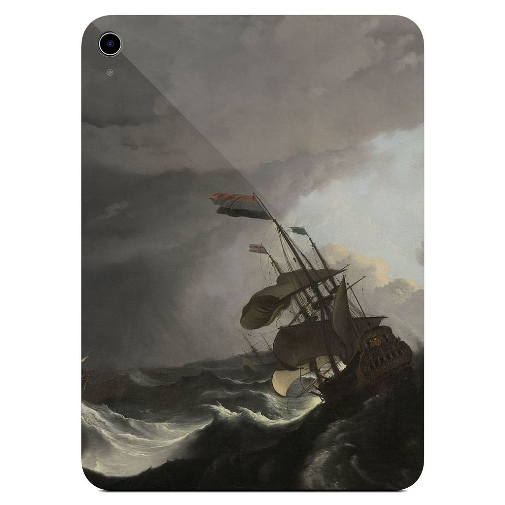 Warships During a Storm iPad Skin