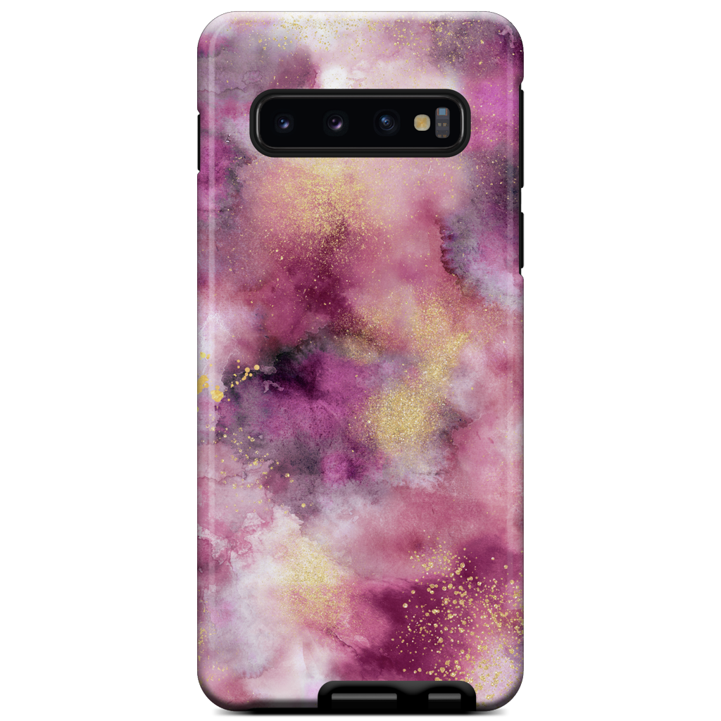 Watercolor Marble Pink Gold Samsung Case