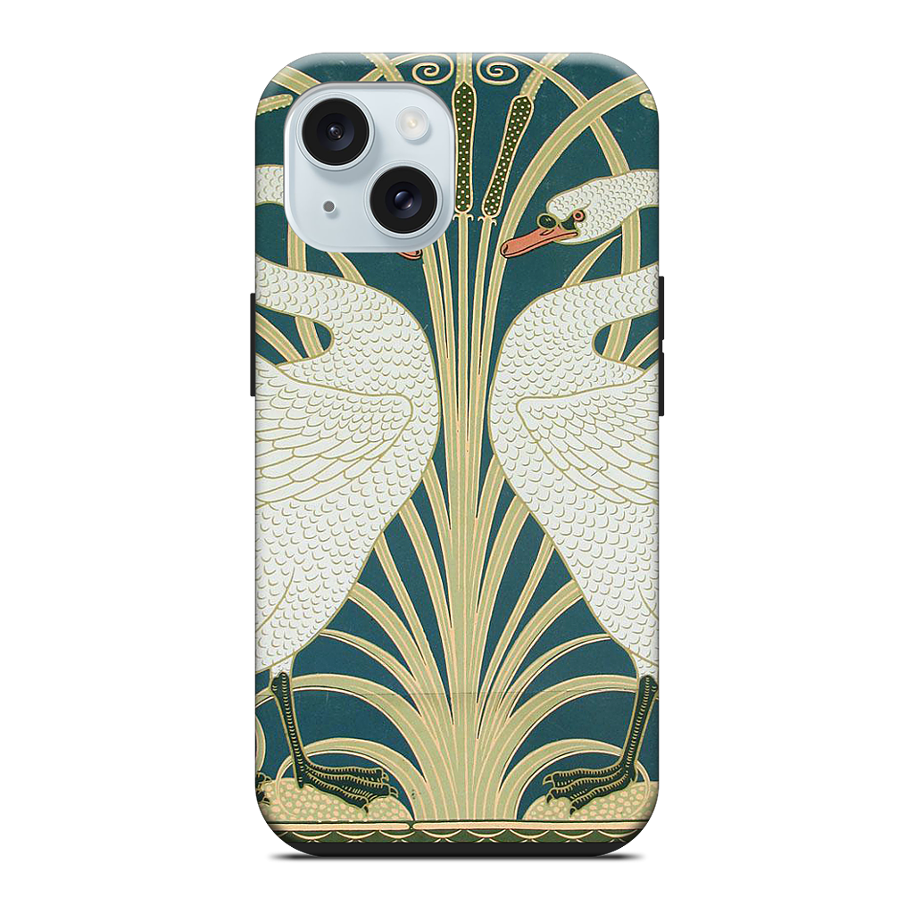 Swans and Irises iPhone Case