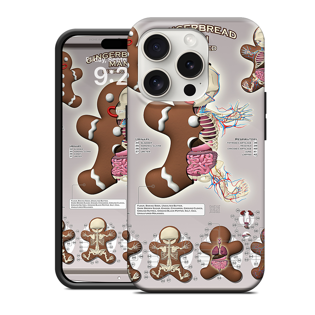 Gingerbread Man Dissected iPhone Case