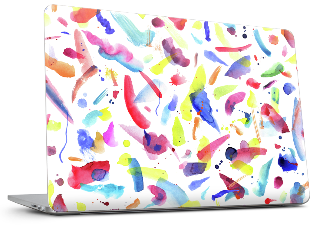 Watercolor Summer Brushstrokes MacBook Skin