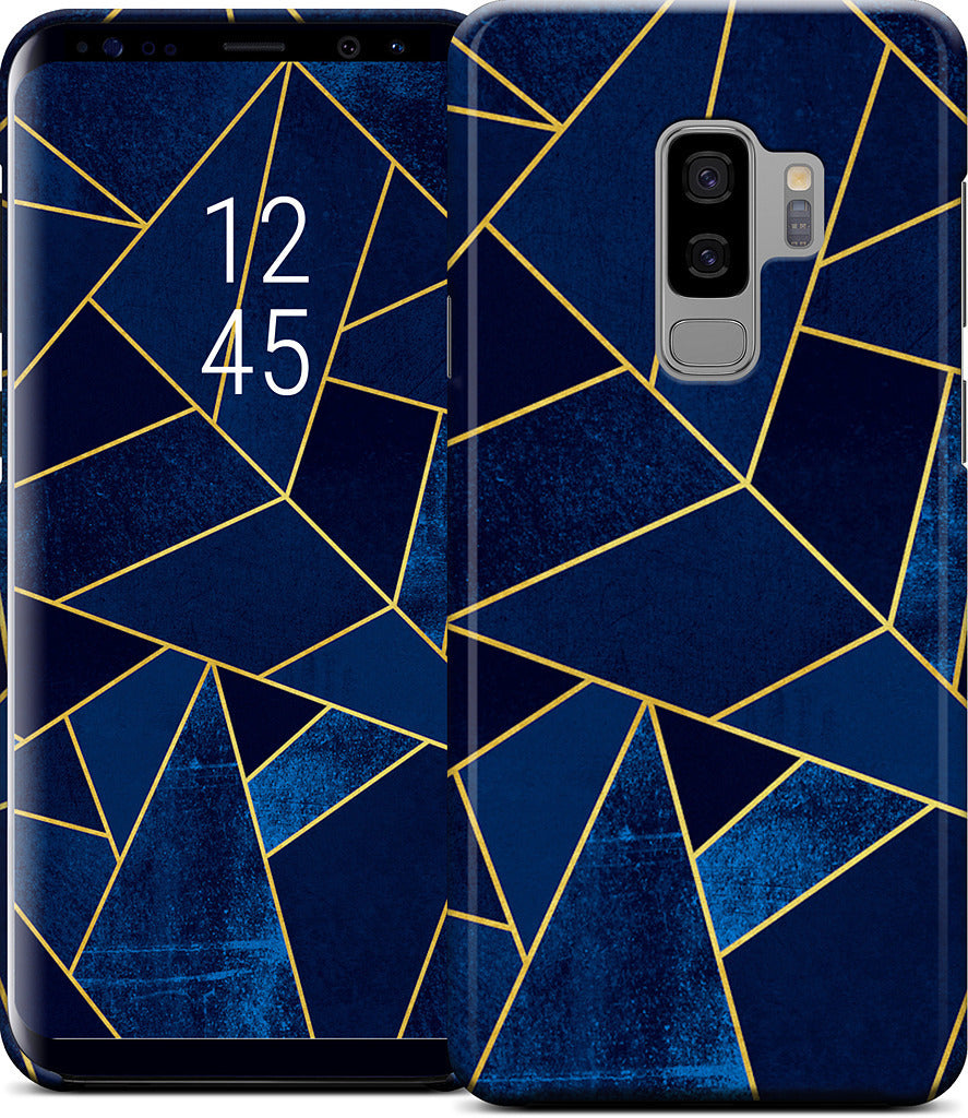 Blue Stone / Gold Lines Samsung Case