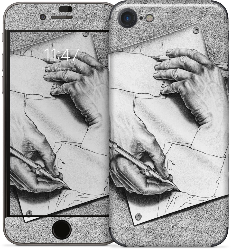 Drawing Hands iPhone Skin