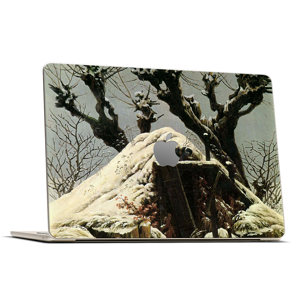 Snowy Cottage MacBook Skin