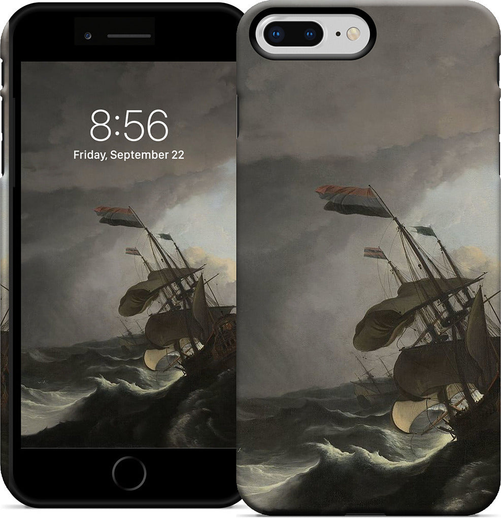 Warships During a Storm iPhone Case