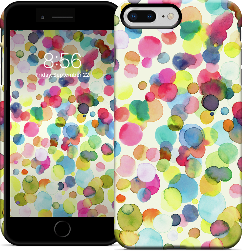 Watercolor Colorful Drops iPhone Case