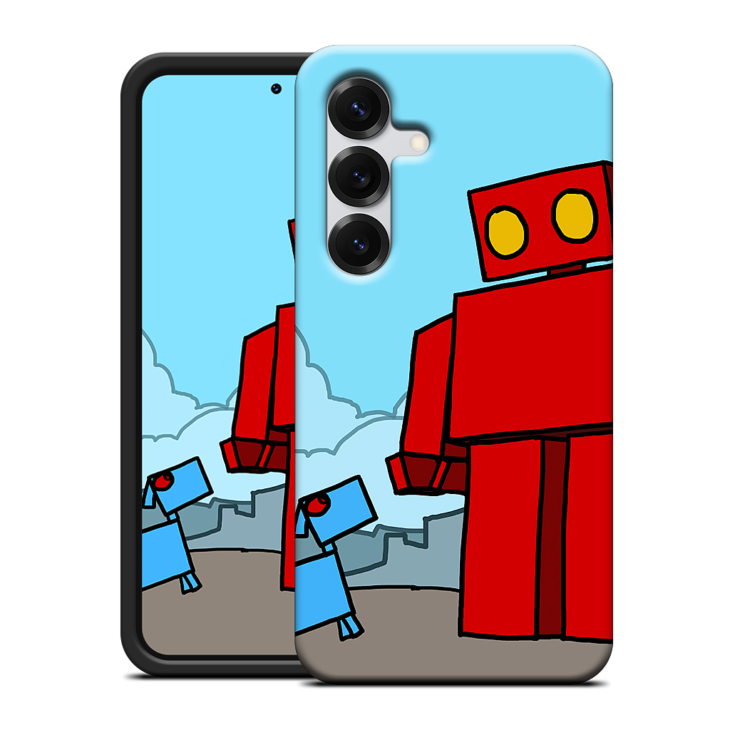 Red Robot Leaving The City Samsung Case