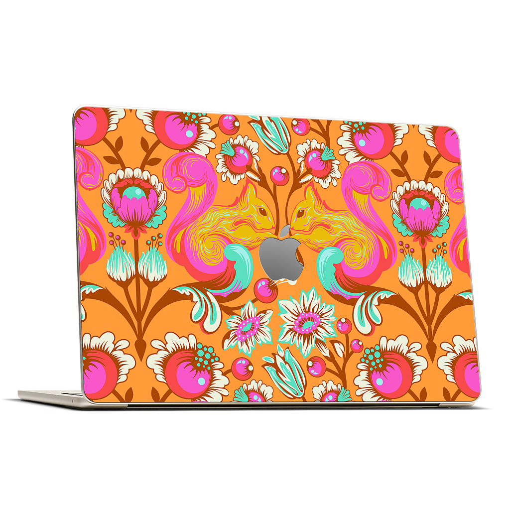 Squirrel Begonia MacBook Skin