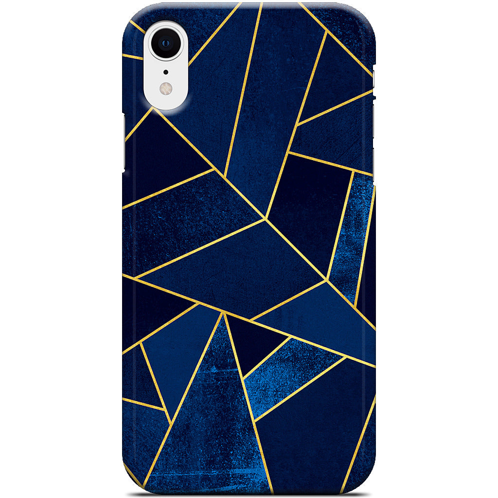 Blue Stone / Gold Lines iPhone Case