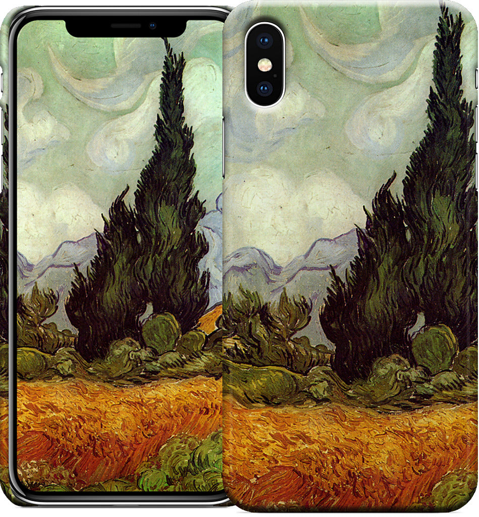 A Wheatfield with Cypresses iPhone Case