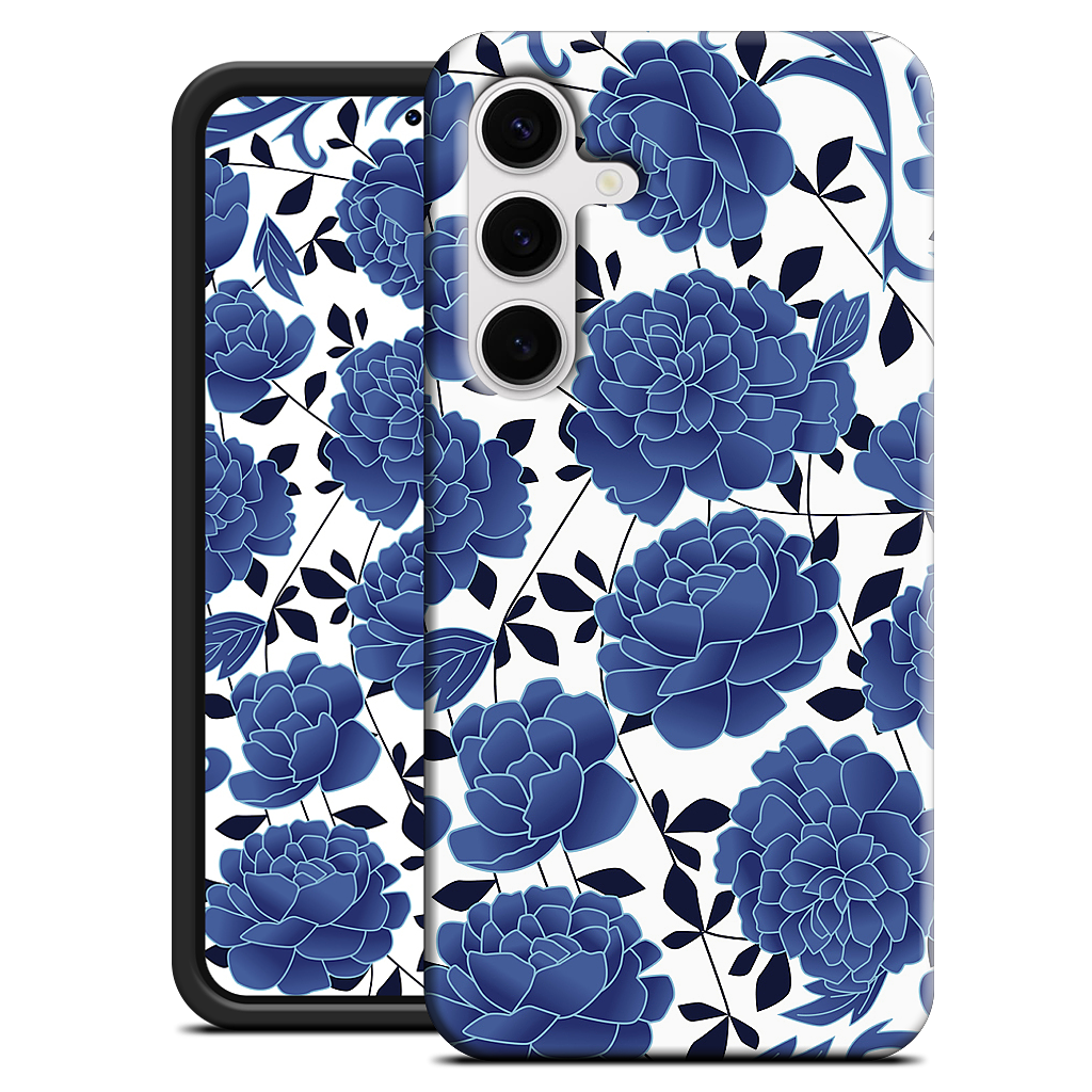Blue flowers Samsung Case