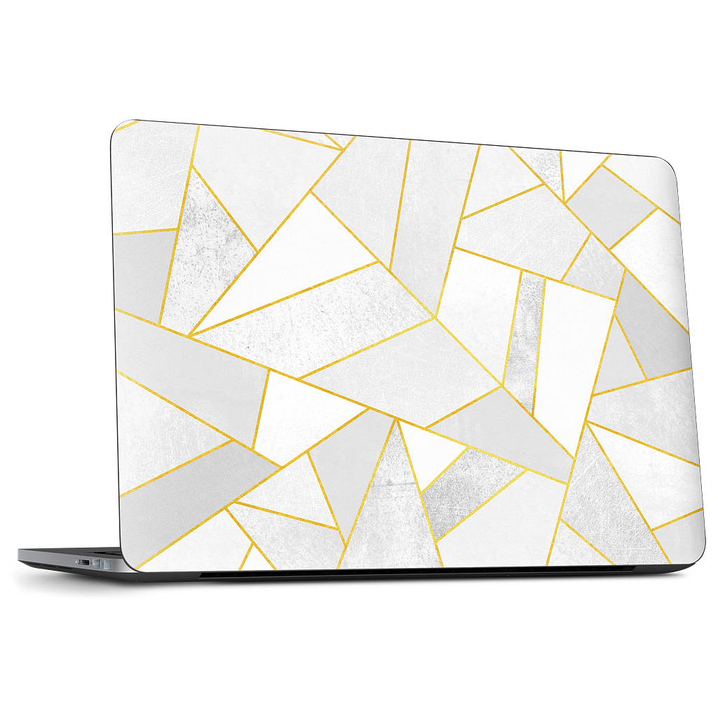 White Stone / Golden Lines Dell Laptop Skin