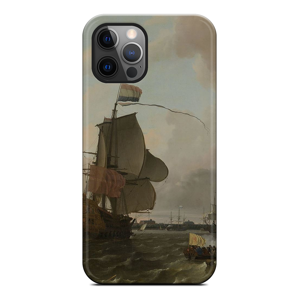 The Warship Brielle on the Maas Rotterdam iPhone Case
