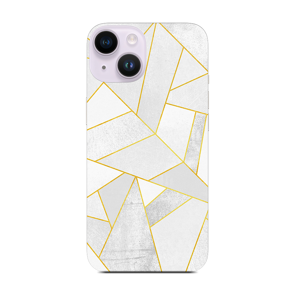 White Stone / Golden Lines iPhone Skin