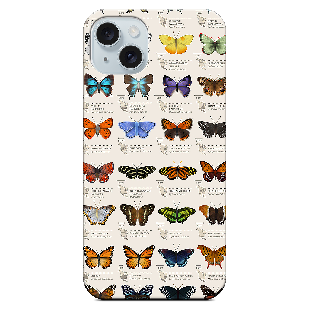 42 North American butterflies iPhone Case