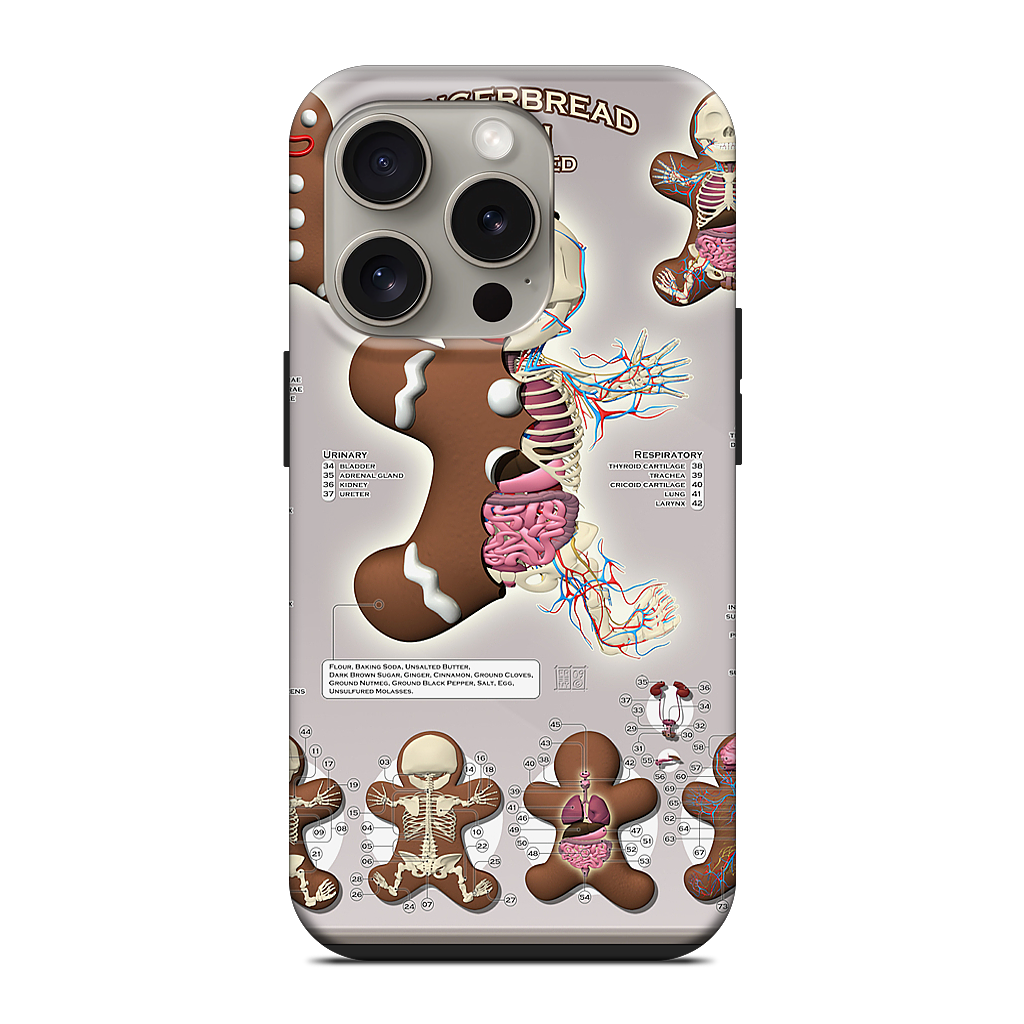 Gingerbread Man Dissected iPhone Case