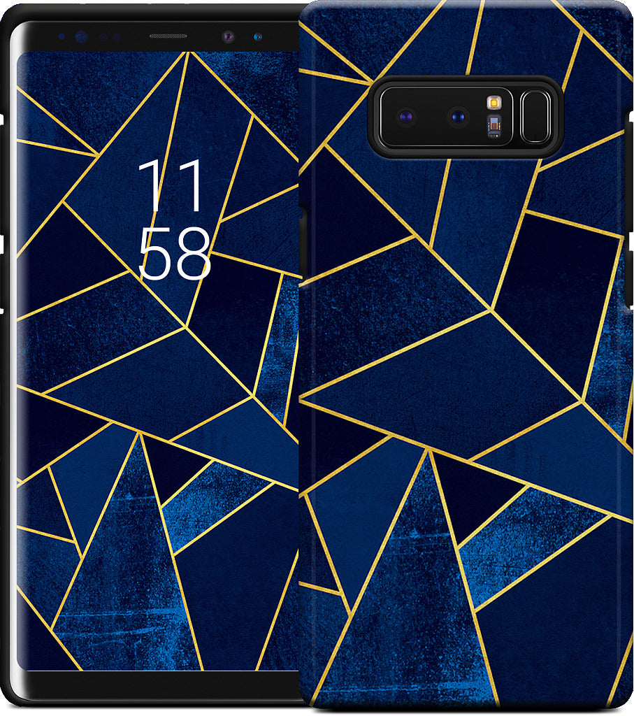 Blue Stone / Gold Lines Samsung Case
