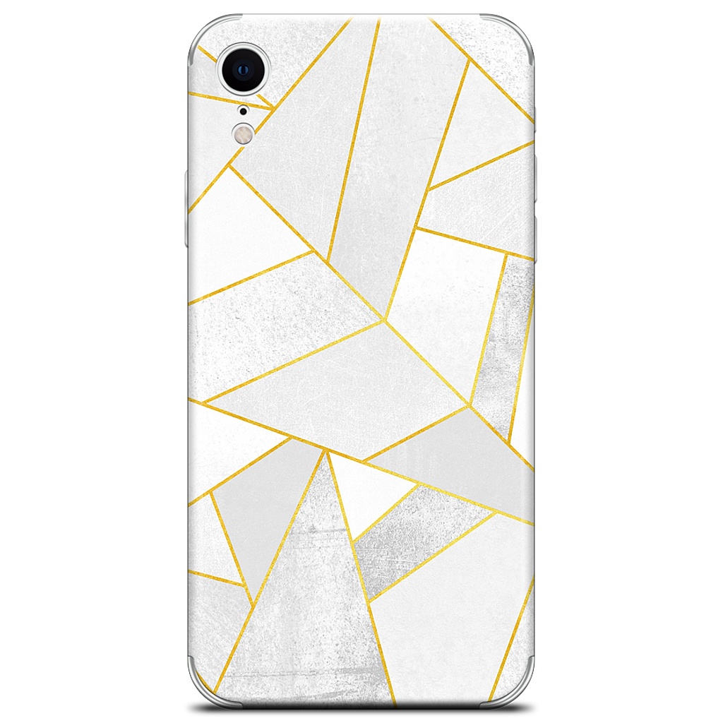 White Stone / Golden Lines iPhone Skin